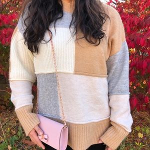 F21 Oversized Colorblock Sweater